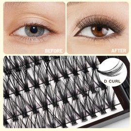 Vayator Large Tray 220 Cluster/Box Eyelashes 0.07 Thickness Eyelashes Individual Eyelash False Eyelashes Extension Eyelash 10D/20D/40D/50D Eyelash (20RR-14-16-18-20mm Mixed）