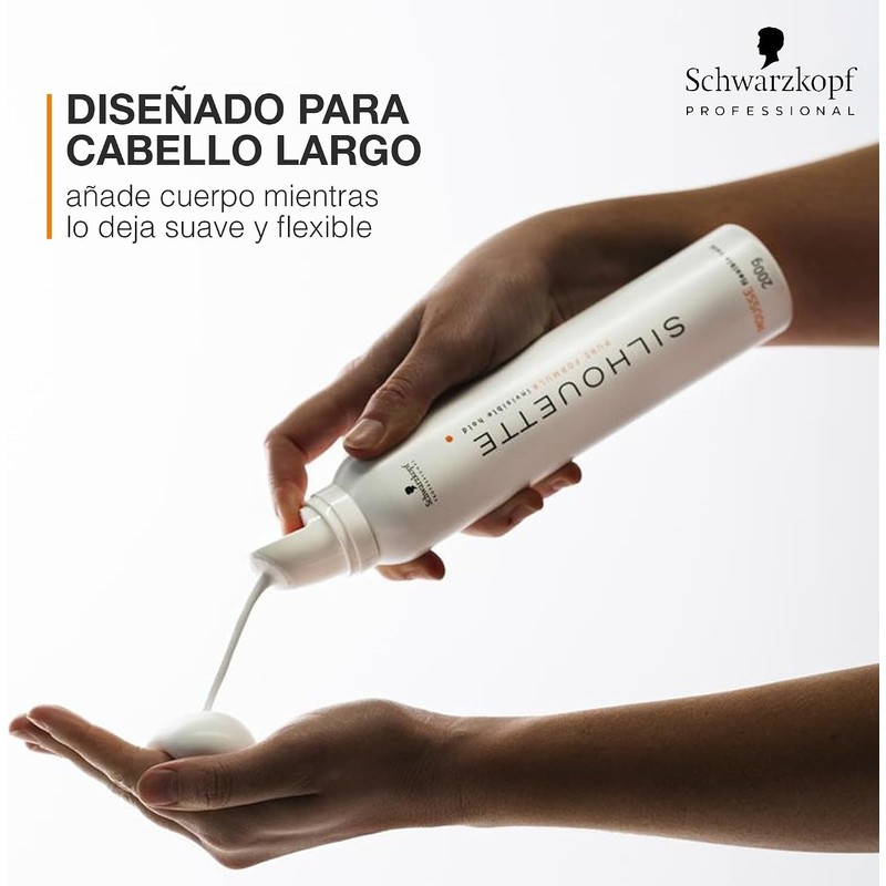 SILHOUETTE Espuma Flexible Hold, Fijación Duradera, Volumen y Brillo 200