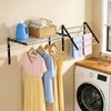 Gecauoea Wall Mounted Drying Rack, Pre-Install Adjustable Width 13-23 Inch,
