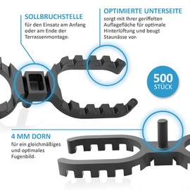 Spacers for decking panels 4 mm Pack of 50 up to 1000 - patio spacers