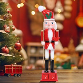 Christmas Nutcracker Decorations Nutcracker Figure 12 Inch Wooden Nutcrackers Cardinal Nutcracker Soldier for Table Desktop Home Christmas Decor Xmas Indoor Decor Cardinal