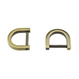 Hahiyo D-Rings with Screw Shackle Horseshoe U Shape Key Ring 9.2mm Inner Width Purse Holder Screw in Smoothly Both Sides Line up Easy Adjust Not Pop for 3/8 Inch Strap Bag Zinc Alloy Bronze 6pcs