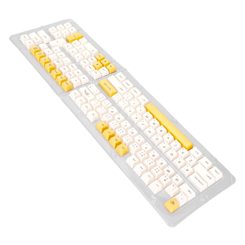 Keyboard Keycaps Bee Milk Subject PBT Material OEM Height Dye