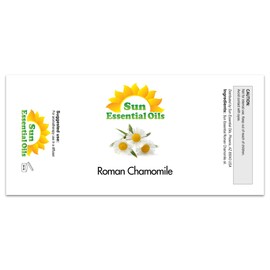Sun Essential Oils - Roman Chamomile Essential Oil (4 oz) for Diffuser, Skin, Body, Face, Aromatherapy Massage & Humidifier, Scent for Soap, Candle, Shampoo & Lotion Making at Home