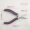 LEONTOOL 5 Inches Mini Bent Needle Nose Pliers with Serrated