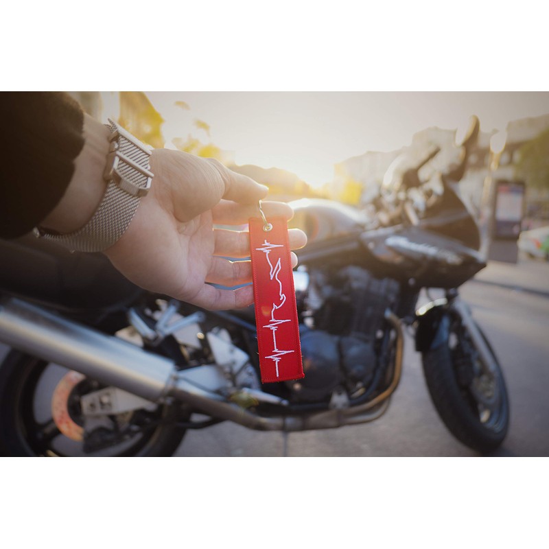 RENEGADE Motorcycle Fabric Keyring with Key Ring Embroidered & Scratch