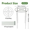 DAYUMKOU 4 Pack Peonies Cages and Supports, 14" Wide x