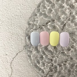 ˡᴬᴺᵀᶤˡ Pastel one-color handmade nail tips (glossy and matte) - Almond / ˡᴬᴺᵀᶤˡ 파스텔 원컬러 수제네일 팁(유광무광) - 아몬드