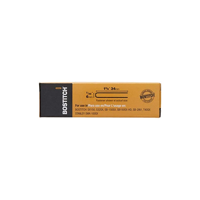 Bostitch Sx503513/8ss-1m 1-3/8"leg 18-gauge 7/32" Narrow Crown Stainless Steel Staples(1000)