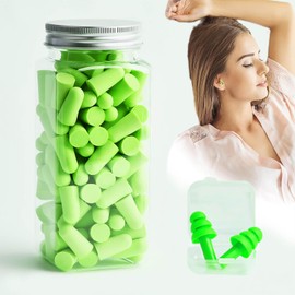 60 pares tapones oidos ruido dormir, 1 par tapones oidos de silicona para nadar, tapones oídos de espuma suaves y cómodas reutilizables, tapones auditivos ligeros y duraderos, protección auditiva (Verde)