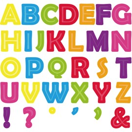 150PCS Large 7" Font Bulletin Board Letters and Punctuation Set, Colorful Classroom Alphabet Cutout for Bulletin Board Display Home School Educational Tool A Great Helper to Inspire Students' Learning