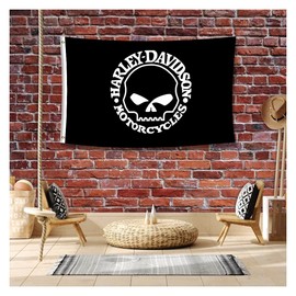 Kasflag Motorcycle Flag for Fans (3x5ft,150D Poly) Wall Decor For Outdoor Room Man Cave