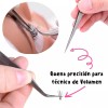 Veraly Pinzas Para Extensión De Pestañas Set 2p Mink 1x1