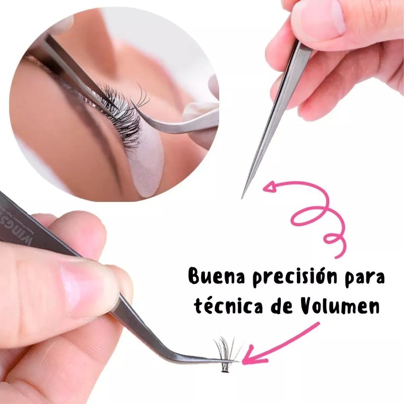 Veraly Pinzas Para Extensión De Pestañas Set 2p Mink 1x1