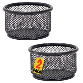 1InTheOffice Mesh Paper Clip Holder for Desk, Paperclip Holder (2 Pack)