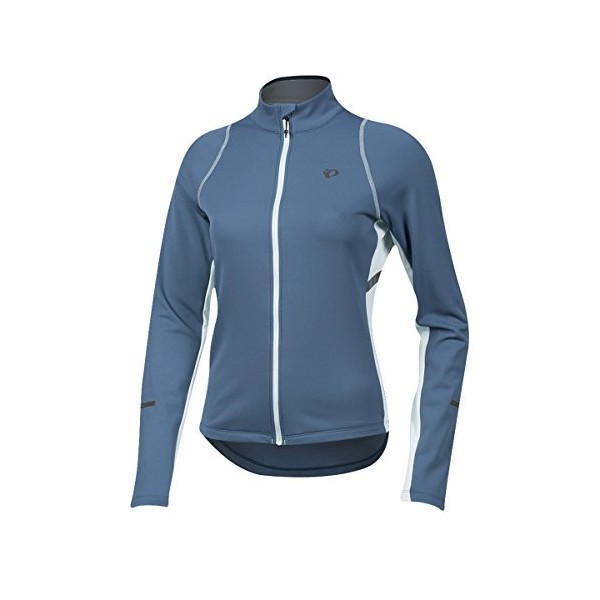 PEARL IZUMI Women's Ride Select Escape Thermal Jersey, Blue Steel/Skylight, Large