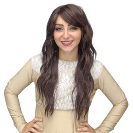 Sepia Fantasia Large Synthetic Wig Dark Brown (4)