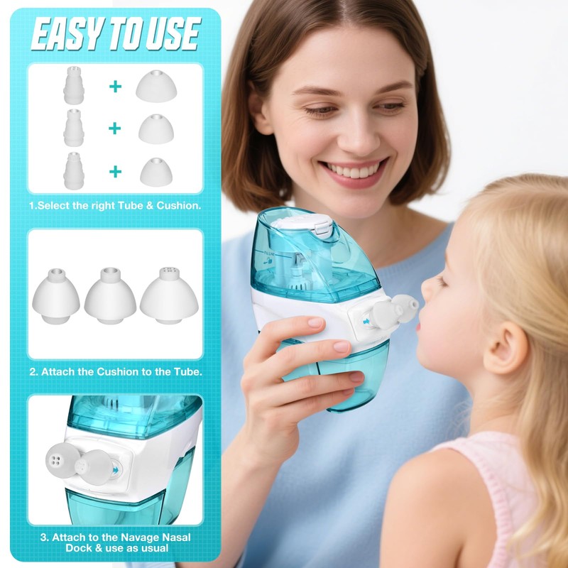 FireAnt 3 Pairs Nose Pillows Compatible with Navage Nasal Care