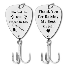 Father in Law Jewelry Father of The Groom Fishing Hooks Gift from Bride Fishing Lure Father of The Bride Gift from Groom Birthday Gift for Future Father in Law Appreciation Gifts