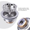304 Stainless Steel Kitchen Sink Twist Lock Basket Drain Assembly