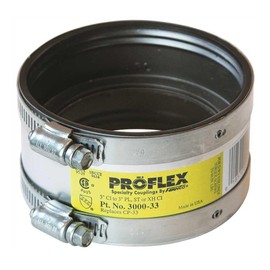Fernco Proflex 3 x 3 in. Cast Iron x Plastic or Steel Flexible Coupling