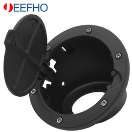 Fuel Filler Door Cover, Gas Fuel Tank Cap Cover Black for 2007 2008 2009 2010 2011 2012 2013 2014 2015 2016 2017 2018 Jeep Wrangler JK & Unlimited Sport Rubicon Sahara (No Locking)
