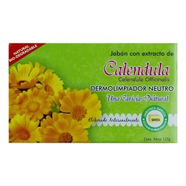 Jabon Vegano Calendula Neutro Artesanal Biodegradable 125g