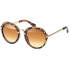 BEZLIT Women's Sunglasses Round Glass Designer, Brown leopard