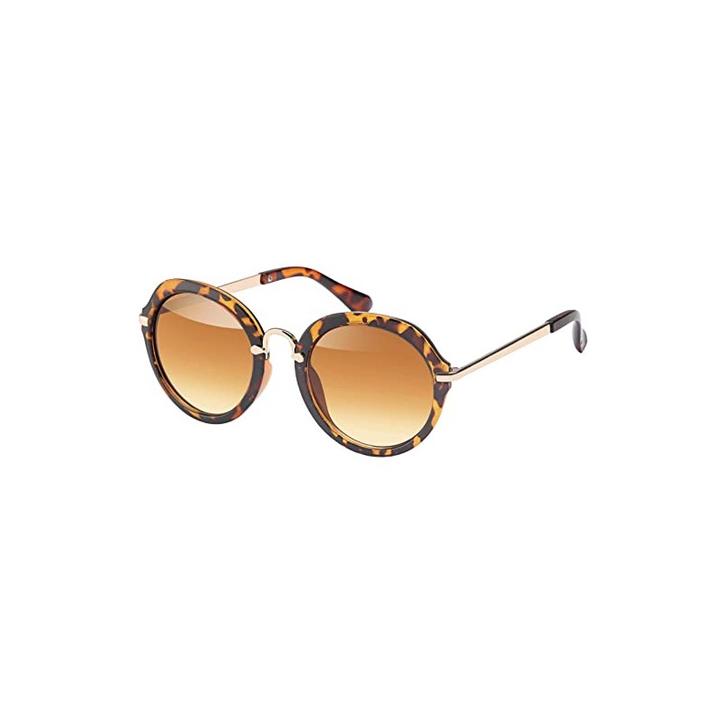 BEZLIT Women's Sunglasses Round Glass Designer, Brown leopard