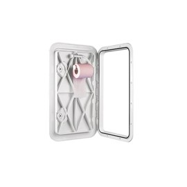Nuova Rade, Flush-Mount Toilet Paper Holder, Waterproof, Ideal for Boats, Rvs & Wet Bathrooms, 6.3" x 6.3", White Product Name