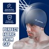 HIPPOPEA Fabric Swim Cap for Adult Women & Men, High