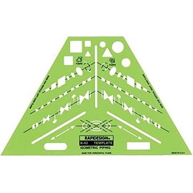 Rapidesign Isometric Piping Template, 1 Each (R43)