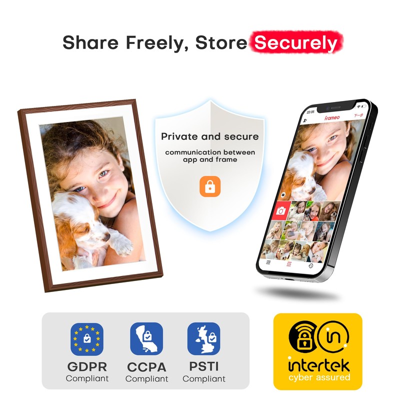 Digital Picture Frame, 10.1'' Frameo Digital Frame Wifi, 1280*800 HD