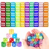 MXJFYY Pack of 100 Hexagonal Dice, D6 Dice, 10 Colours,
