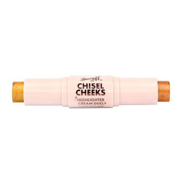 Barry M Chisel Cheeks Highlighter Cream Duo, Shade Gold/Bronze
