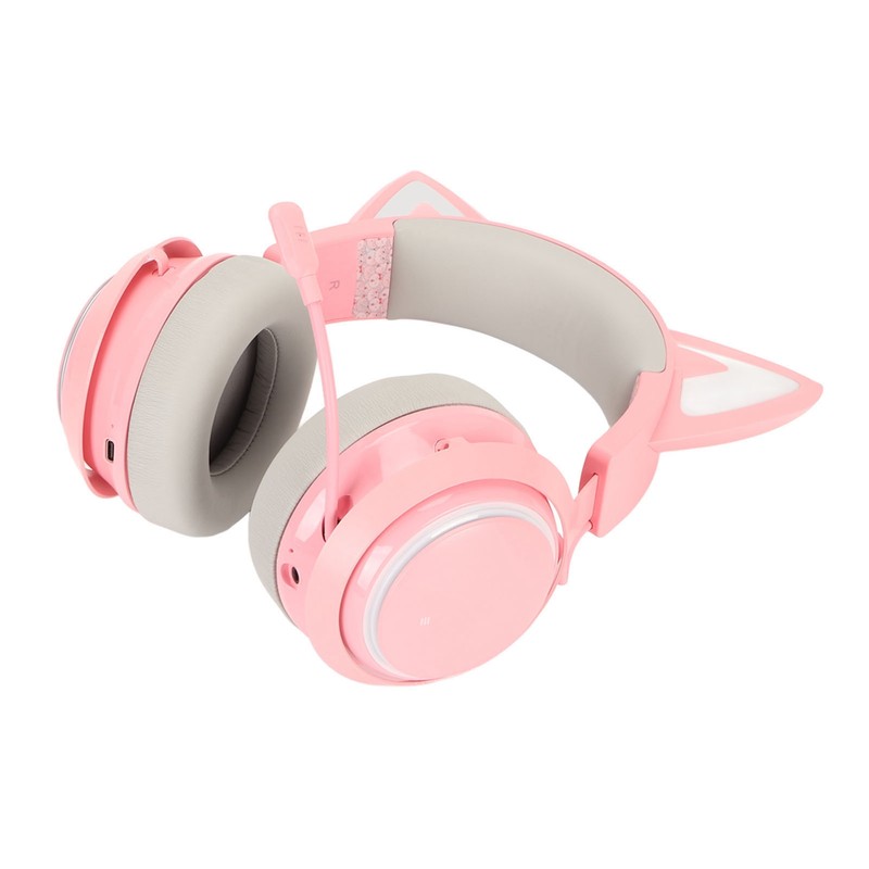 Cat Ear Gaming Headset RGB Light Bluetooth Wireless Headphones with