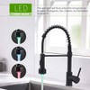 GIMILI Black Kitchen Faucet with Sprayer Modern Single Handle Pull