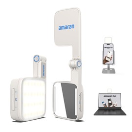 amaran go amaran Magnetic Mini Light - MagSafe & Qi2 Compatible, Ultra Lightweight Double Sided Light | Adjustable Color Temperature & Brightness | USB-C Fast Charging | 10 Lighting Effects | Portable