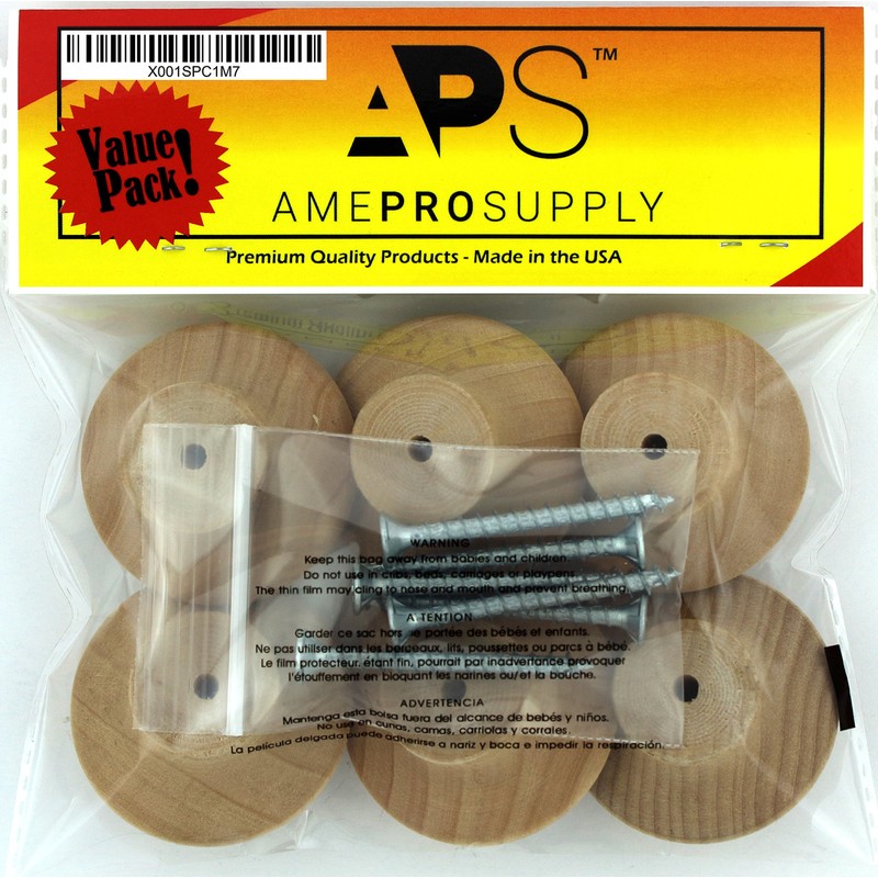 Wood knobs Extra Large 2 inch Big Wooden knob for