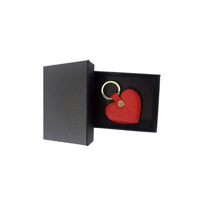 Cute Leather Keychain Heart Shape Leather Key Ring Car Key