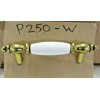 Belwith BELWITH BRASS AND CERAMIC PULL 3 " CENTER P250-W
