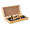Didakta Ajedrez De Madera 20x20cm. 32pzs. Tablero Plegable, Jgo Mesa