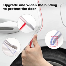 MRCPRIAN Transparent Car Door Edge Protector, Car Door Seal with U-shaped Accessories, Interior Seal, Door Edge Protection, Suitable for Most Cars (10M)