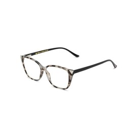Sofia Vergara x Foster Grant Women's Elodia Blue Light Multi Focus Reading Glasses CATEYE, Grey Tortoise, 53 mm + 2