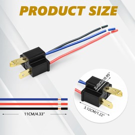 Ongfuwu 2PCS H4 Headlight Wire Socket Connector, 3 Way Male/Female Headlight Power Plug with Wiring Harness, Universal Headlight Pigtail Connector Replacement for Most Cars Trucks Boats (Male)