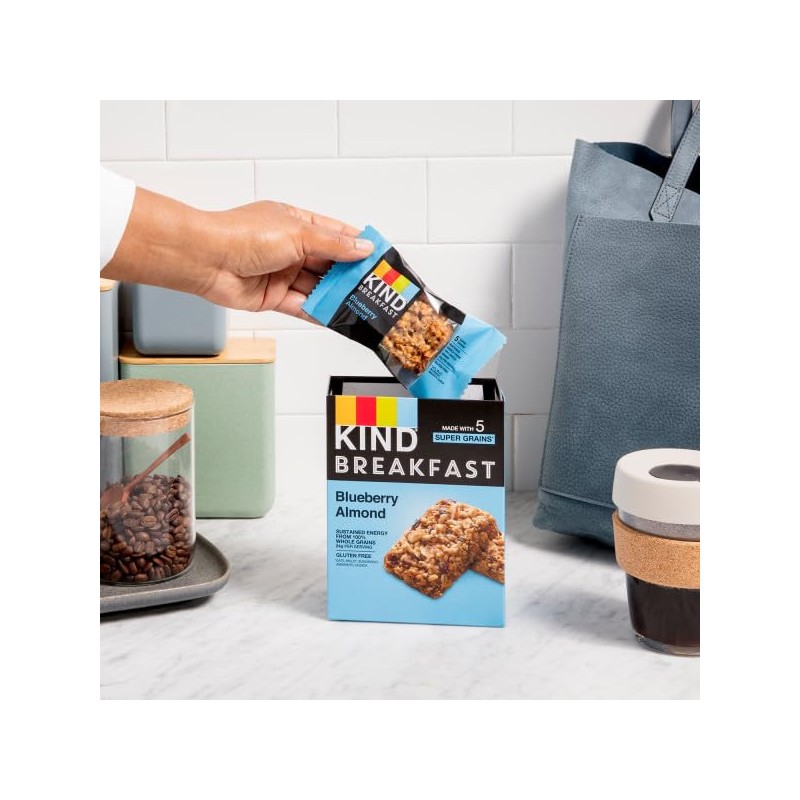 KIND Breakfast Bars Blueberry Almond 6 Pack Gluten Free Healthy