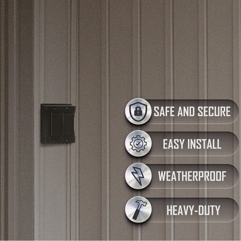 TayMac 5127-2 2-Gang Weatherproof Decorator Switch Cover, Vertical, Bronze