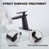 Wovier Matte Black Waterfall Bathroom Sink Faucet,Single Handle Single Hole