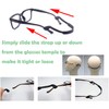 UPIONIC Eyeglass Strap Eyewear Retainers, Silicone Glasses strap, Non-slip Elastic