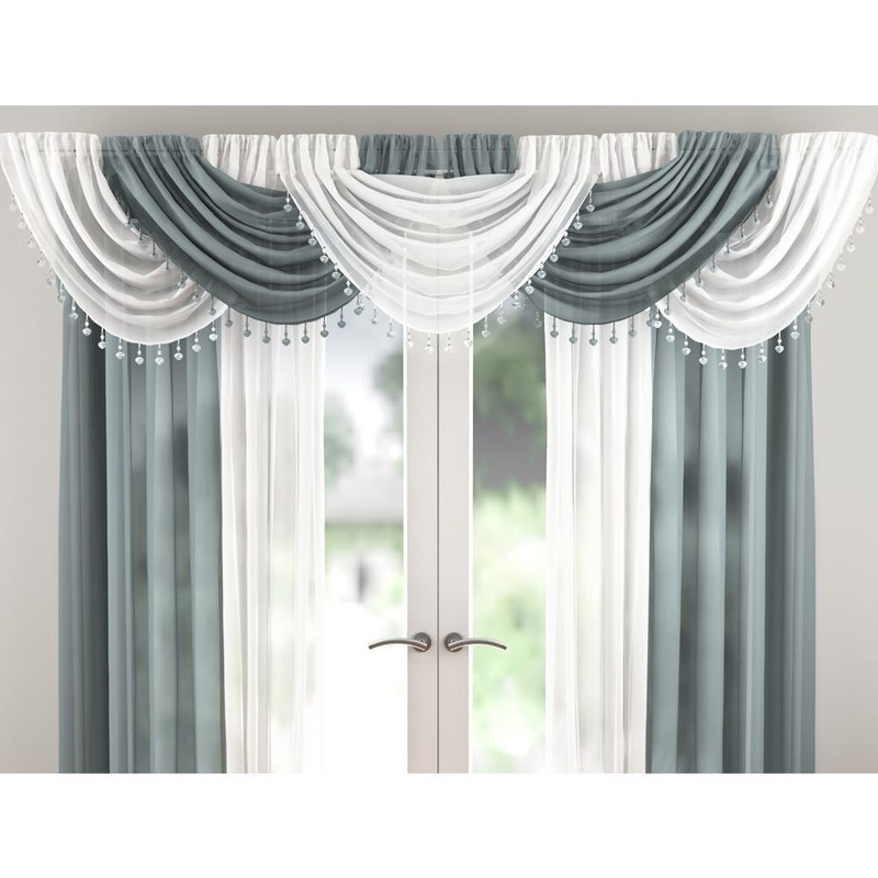 Tony's Textiles Millie Voile Swag - Silver Grey (Standard)
